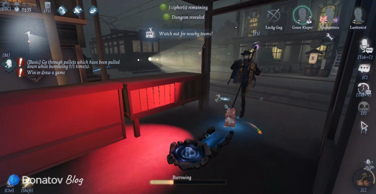 Эндрю Крейсс в матче в Identity V