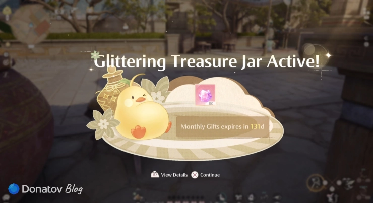 Окно месячной подписки Monthly Gifts в Infinity Nikki при входе в игру