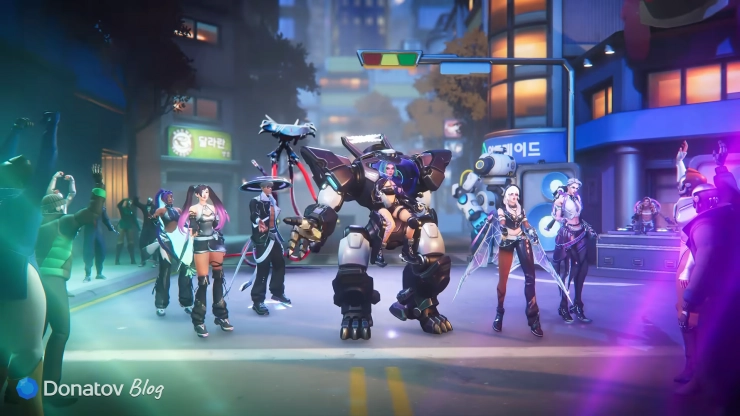 Новые облики героев Overwatch из коллаборации с LE SSERAFIM