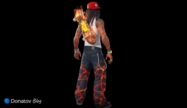 Украшение на спину «Скейт Weezy» в Fortnite