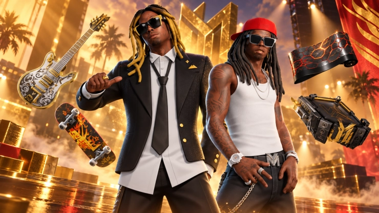 В Fortnite появился комплект Lil Wayne — два скина, эмоции и треки рэпера