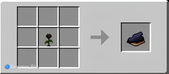 Рецепт чёрного красителя из розы иссушения в Minecraft