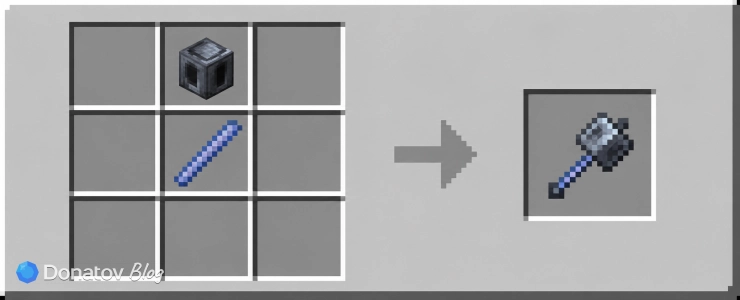 Крафт булавы в Minecraft