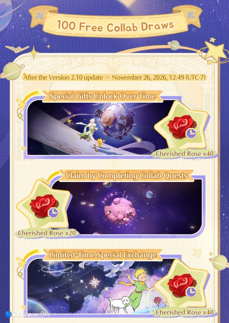 Анонс бесплатных круток в коллаборации Infinity Nikki × The Little Prince