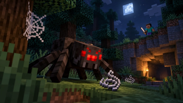 Где взять нить в Minecraft: пауки, паутина и другие источники