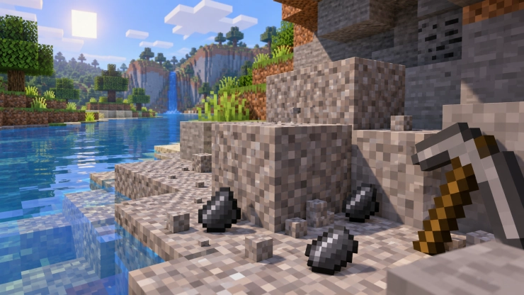 Где взять кремень в Minecraft: гравий, удача и готовая добыча