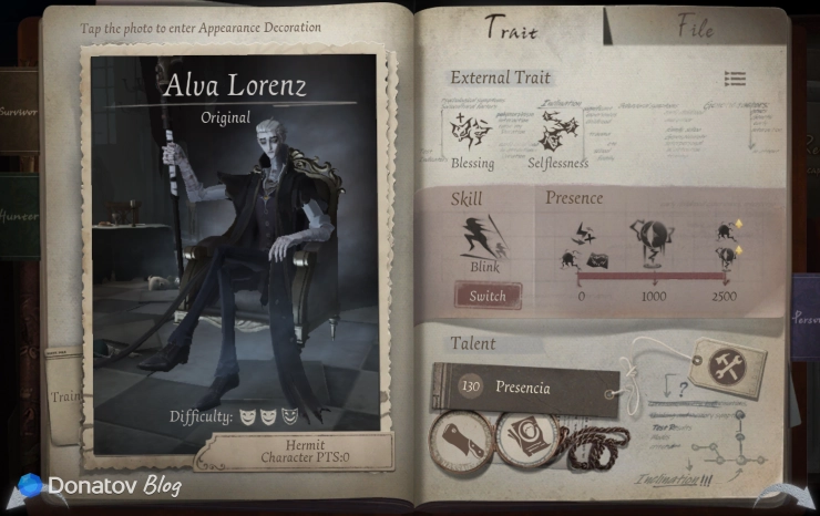 Профиль Отшельника в Identity V