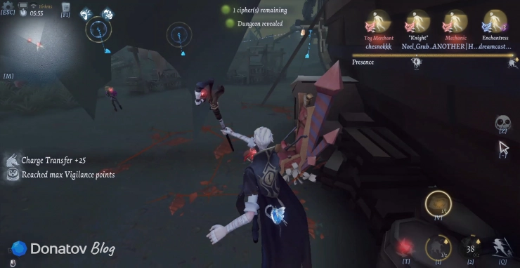 Отшельник в матче в Identity V