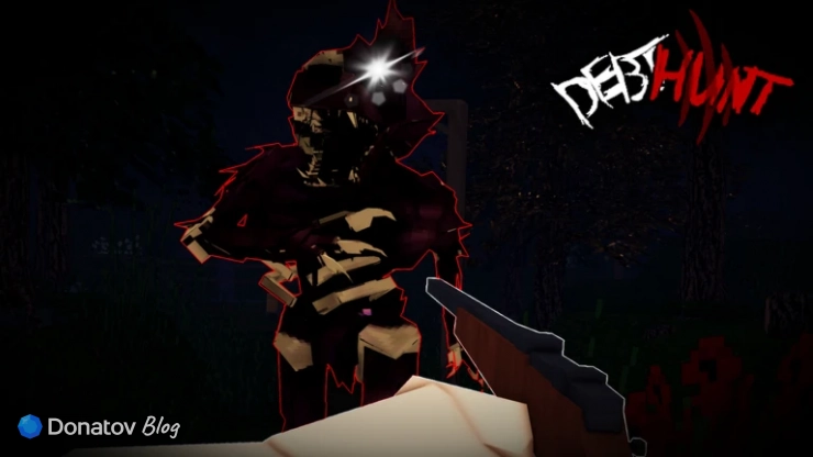 Логотип игры Debt Hunt на платформе Roblox