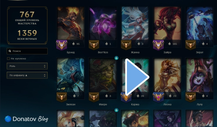 Леона в коллекции персонажей League of Legends