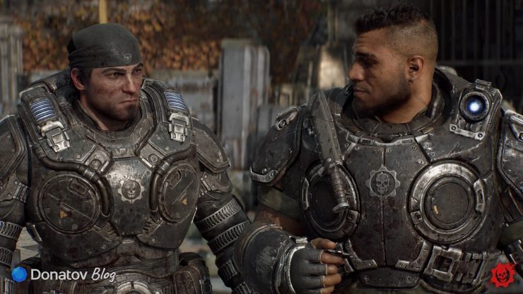 Молодые Маркус Феникс и Дом Сантьяго в Gears of War: E-Day