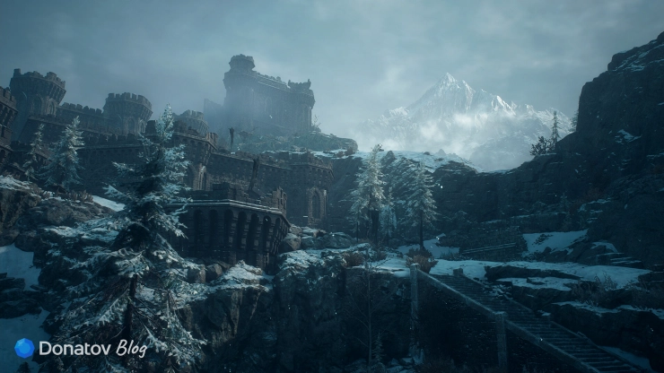 Заснеженная крепость в дополнении Dark Arisen для Dragon's Dogma 2