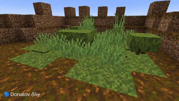 Размножение мха костной мукой в Minecraft