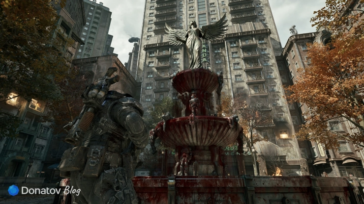 Город после вторжения в Gears of War: E-Day