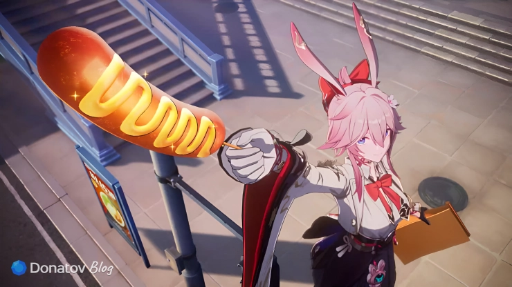 Эванесса из Honkai: Star Rail достала корн-дог