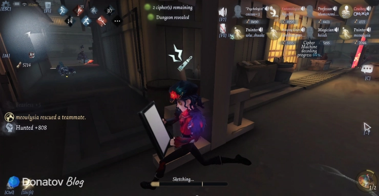 Матч за Художника в Identity V