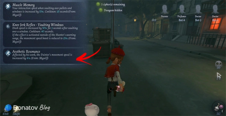 Способность Aesthetic Resonance у Художника в Identity V