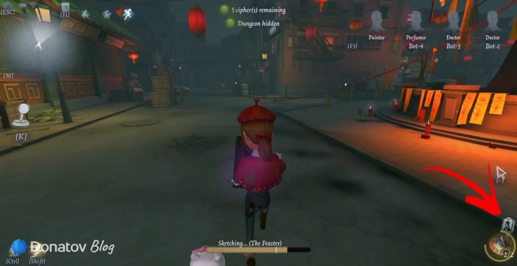 Появление иконки портрета у Художника в Identity V