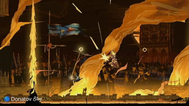 Горящий Париж в Castlevania: Belmont's Curse на Switch
