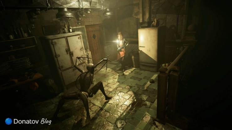 Чудовище в тёмном коридоре в Tormented Souls 2