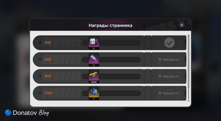 «Награды странника» в NTE