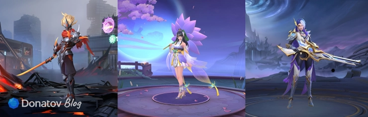 Концепции Хаябусы, Кагуры и Лесли в Mobile Legends: Bang Bang