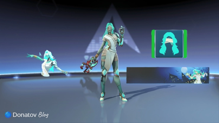 Набор косметики Симметры из боевого пропуска 5 сезона Overwatch