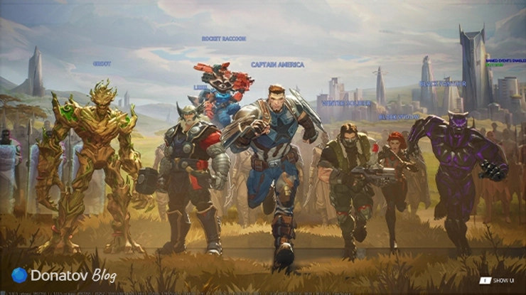 Персонажи из фильма «Мстители: Война бесконечности» в новом режиме Marvel Rivals
