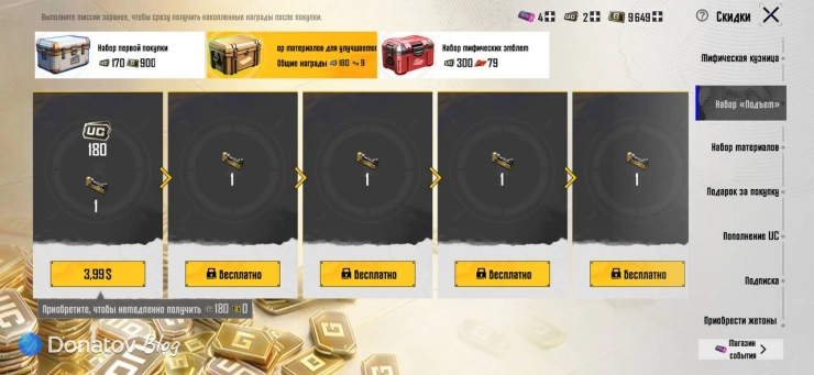 Содержимое набора Upgradable Firearm Materials Pack в PUBG Mobile