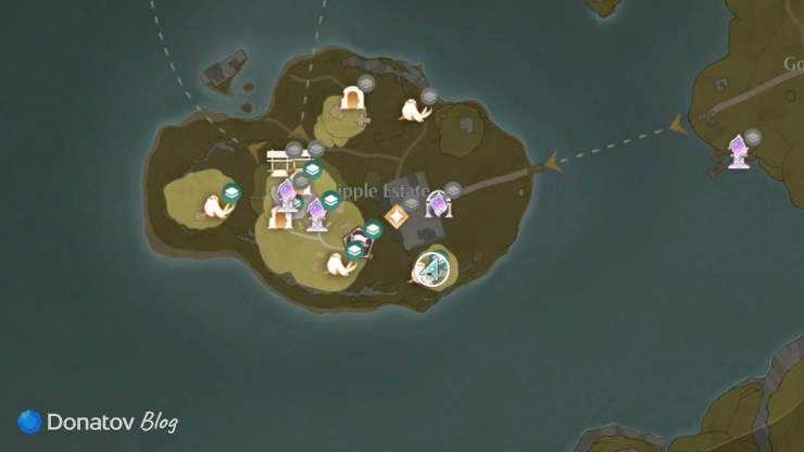 Где найти уровень Beside the Equipment at Ripple Estate мини-игры Among Pieceys в Infinity Nikki