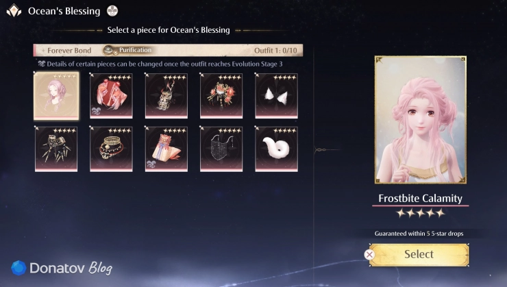 Пустой гарант Ocean’s Blessing в Infinity Nikki