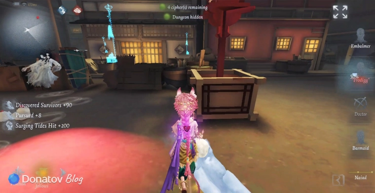 Выживший под стаками «Влажности» Наяды в Identity V