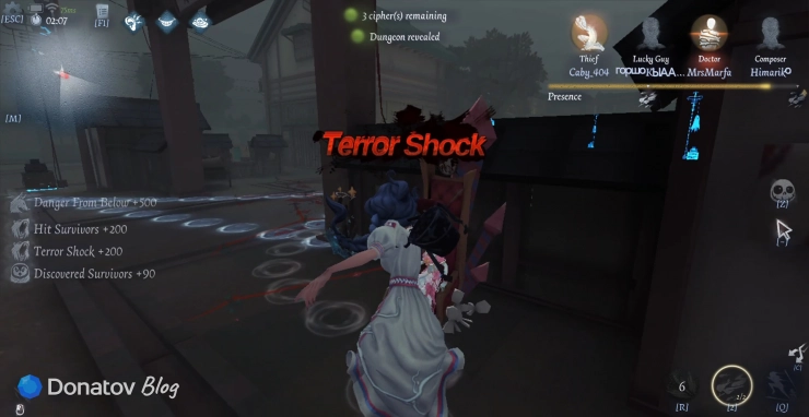 Матч за Наяду в Identity V