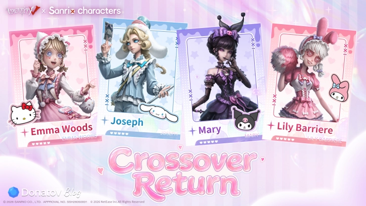 Анонс рерана Identity V x Sanrio characters