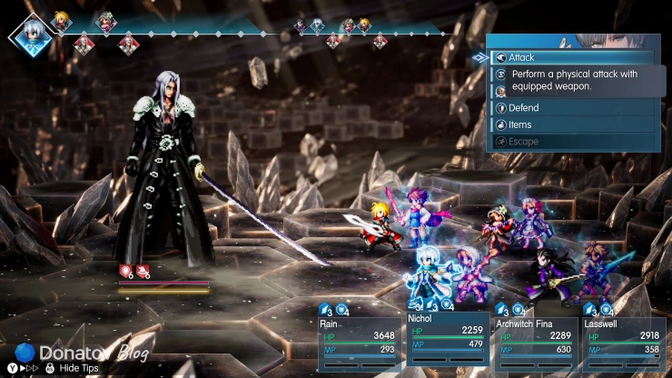 Бой с Сефиротом в Final Fantasy Resonance