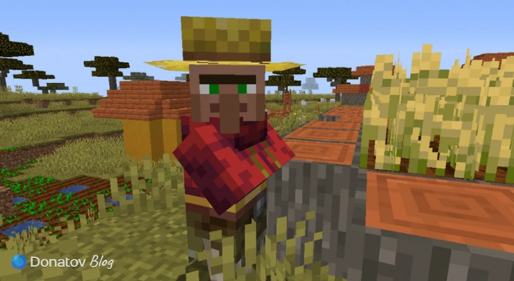 Житель-фермер в Minecraft